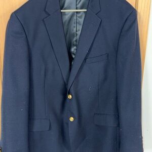 Stafford Dark Blue Sport Coat with Gold Buttons